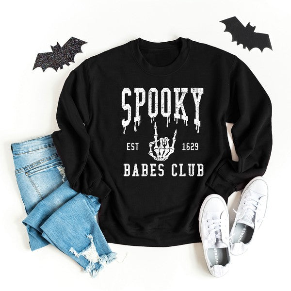 Spooky Babes Club Graphic Sweatshirt - Premium  from Olive and Ivory Wholesale - Just $48! Shop now at Ida Louise Boutique