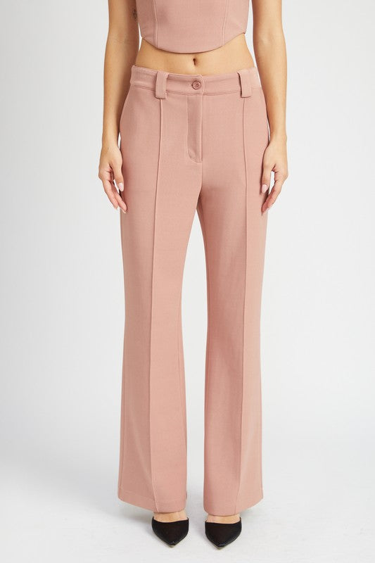 Front Seam Women’s Dress Pants in Blush - Premium  from Emory Park - Just $65! Shop now at Ida Louise Boutique