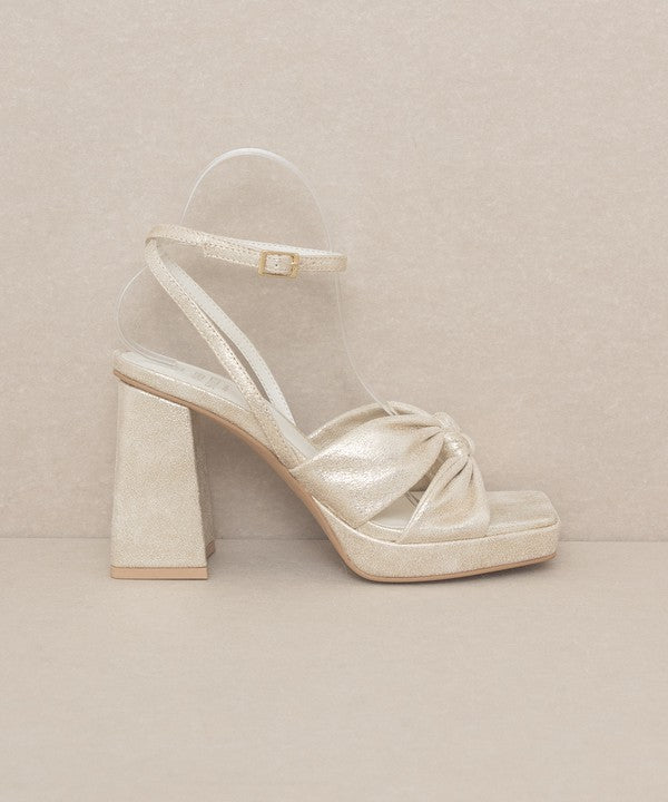 OASIS SOCIETY Zoey - Knotted Band Platform Heels - Premium Heels from Oasis Society - Just $66! Shop now at Ida Louise Boutique