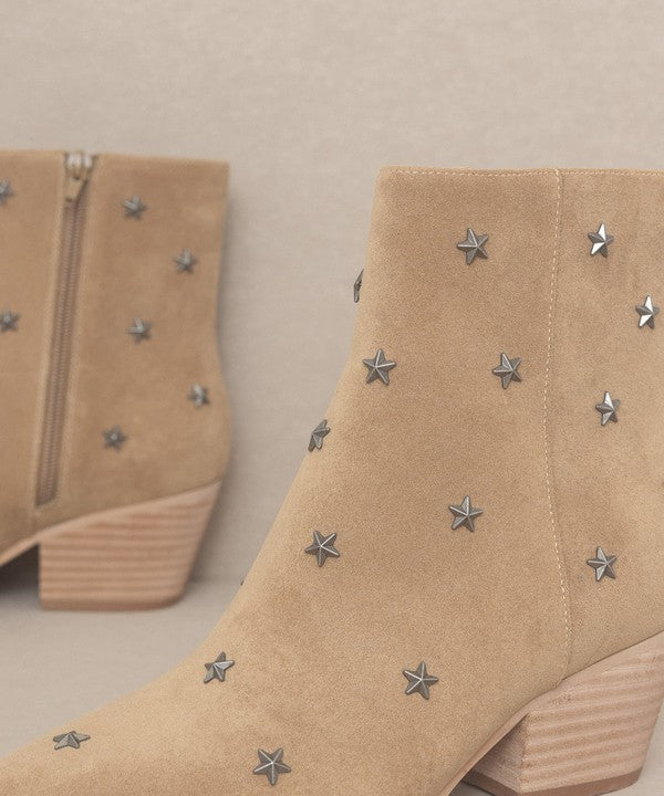 Star Studded Heeled Western Pointed Toe Boots - Premium Booties from Oasis Society - Just $72! Shop now at Ida Louise Boutique