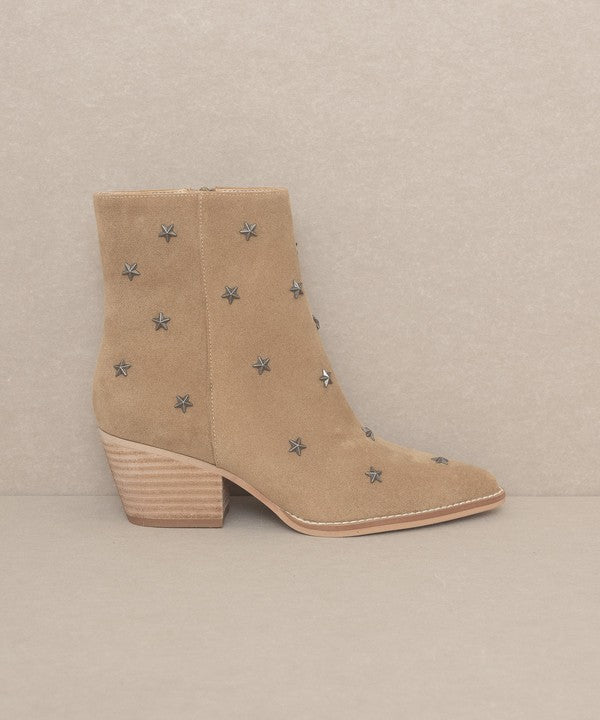 Star Studded Heeled Western Pointed Toe Boots - Premium Booties from Oasis Society - Just $72! Shop now at Ida Louise Boutique