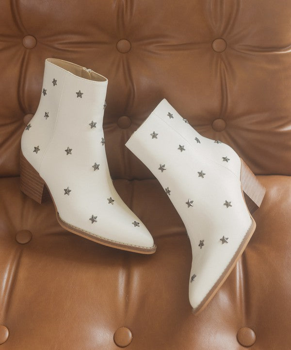 Star Studded Heeled Western Pointed Toe Boots - Premium Booties from Oasis Society - Just $72! Shop now at Ida Louise Boutique