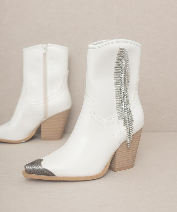 Kai - Rhinestone Fringe Boots - Premium Boots from Oasis Society - Just $88! Shop now at Ida Louise Boutique