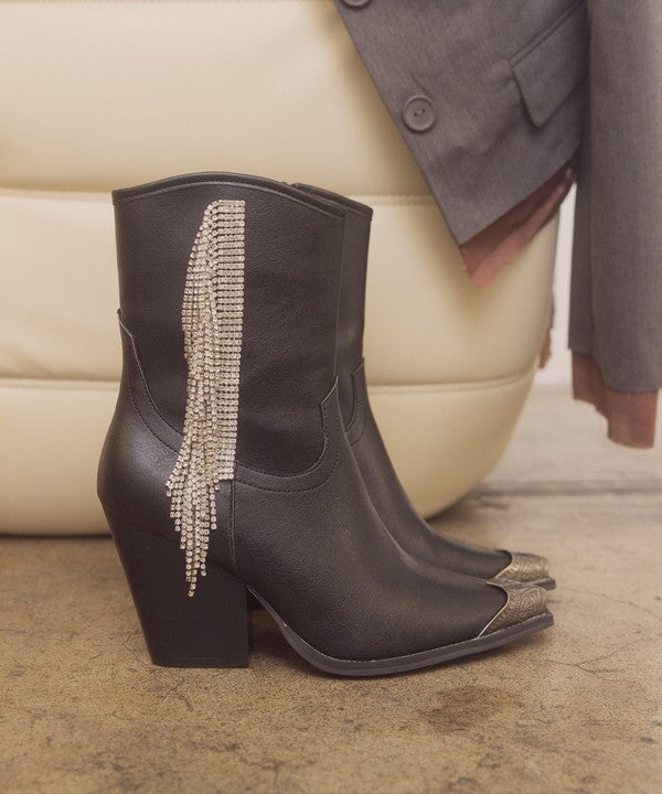 Kai - Rhinestone Fringe Boots - Premium Boots from Oasis Society - Just $88! Shop now at Ida Louise Boutique