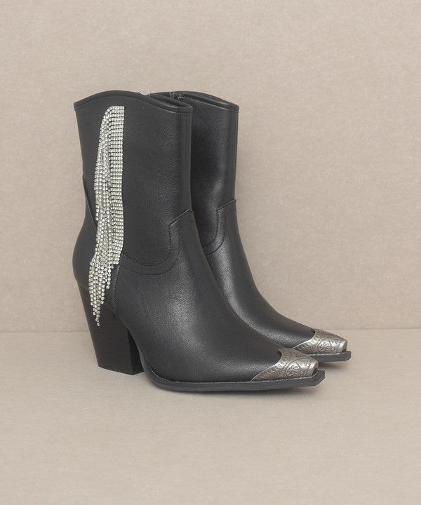 Kai - Rhinestone Fringe Boots - Premium Boots from Oasis Society - Just $88! Shop now at Ida Louise Boutique