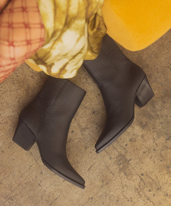 OASIS SOCIETY Miley - Alligator Print Boots - Premium Boots from Oasis Society - Just $120! Shop now at Ida Louise Boutique