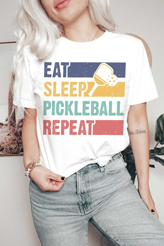 Eat Sleep Pickleball Repeat T-Shirt - Premium T-Shirt from A. BLUSH CO. - Just $39! Shop now at Ida Louise Boutique