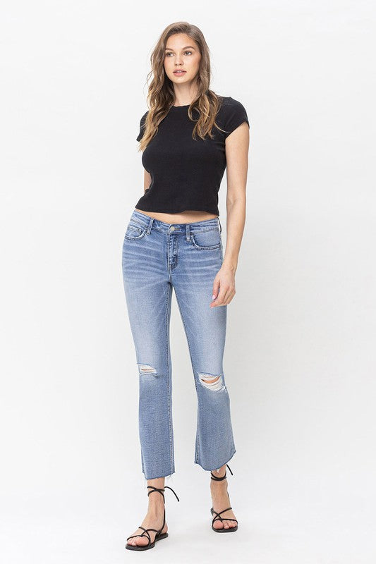 Vervet Mid Rise Kick Flare Jeans - Premium Jeans from VERVET by Flying Monkey - Just $68! Shop now at Ida Louise Boutique