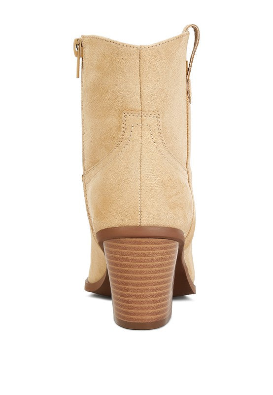 Elettra Ankle Length Cowboy Boots - Premium Cowboy Boots from Rag Company - Just $88! Shop now at Ida Louise Boutique