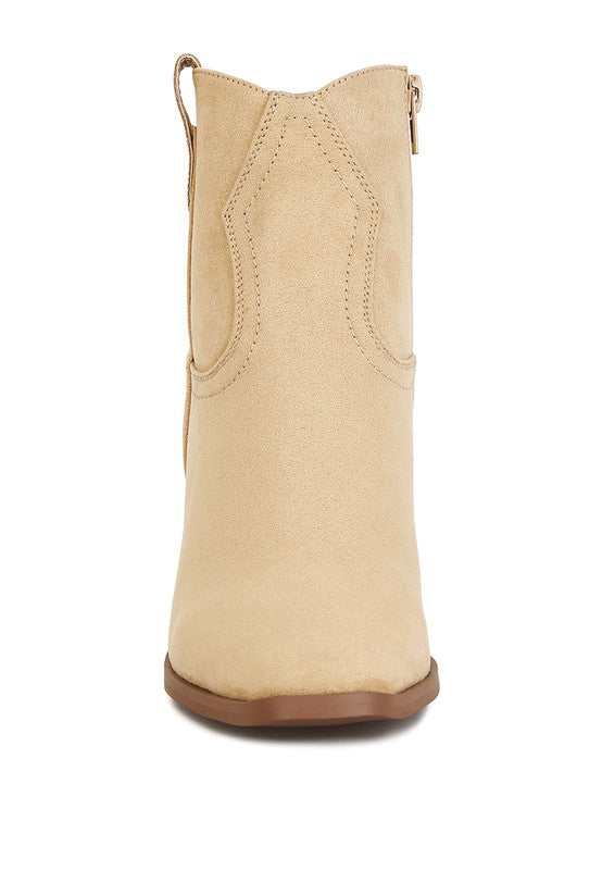 Elettra Ankle Length Cowboy Boots - Premium Cowboy Boots from Rag Company - Just $88! Shop now at Ida Louise Boutique