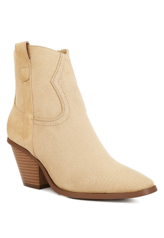 Elettra Ankle Length Cowboy Boots - Premium Cowboy Boots from Rag Company - Just $88! Shop now at Ida Louise Boutique