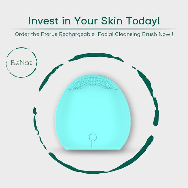 Rechargeable Facial Cleansing Brush - Premium Makeup Remover from BeNat - Just $36! Shop now at Ida Louise Boutique