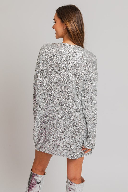Long Sleeve Sequin Mini Dress - Premium  from LE LIS - Just $90! Shop now at Ida Louise Boutique