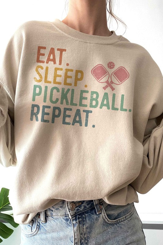 EAT. SLEEP. PICKLEBALL. REPEAT. GRAPHIC SWEATSHIRT - Premium Sweatshirt from BLUME AND CO. - Just $53! Shop now at Ida Louise Boutique