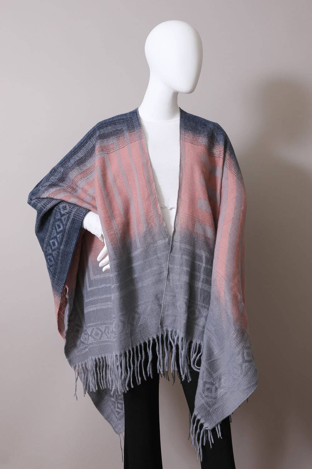 Versatile Colorblend Serape 🍁 | Cozy Fall Winter Shawl: Charcoal/Khaki - Premium  from Leto Accessories - Just $38! Shop now at Ida Louise Boutique