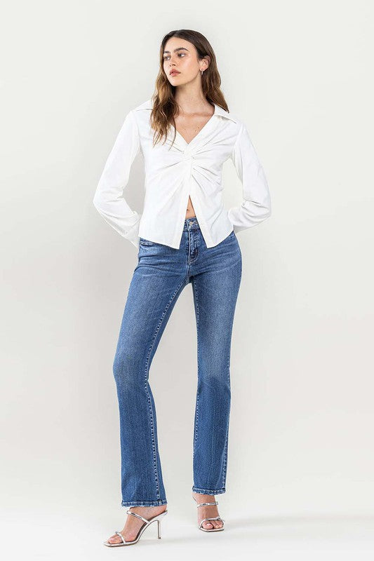 Low Rise Slim Bootcut Jeans - Premium  from Flying Monkey - Just $70! Shop now at Ida Louise Boutique