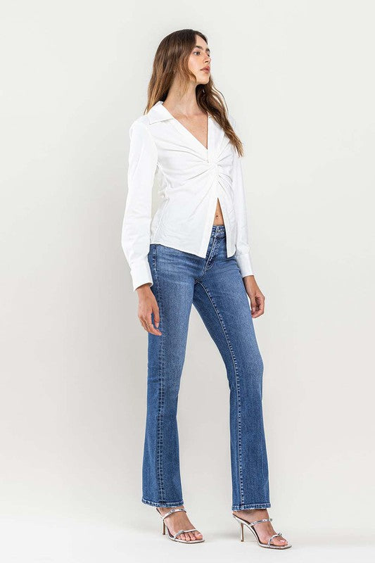 Low Rise Slim Bootcut Jeans - Premium  from Flying Monkey - Just $70! Shop now at Ida Louise Boutique