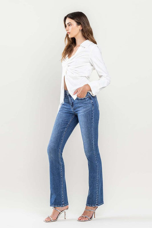 Low Rise Slim Bootcut Jeans - Premium  from Flying Monkey - Just $70! Shop now at Ida Louise Boutique