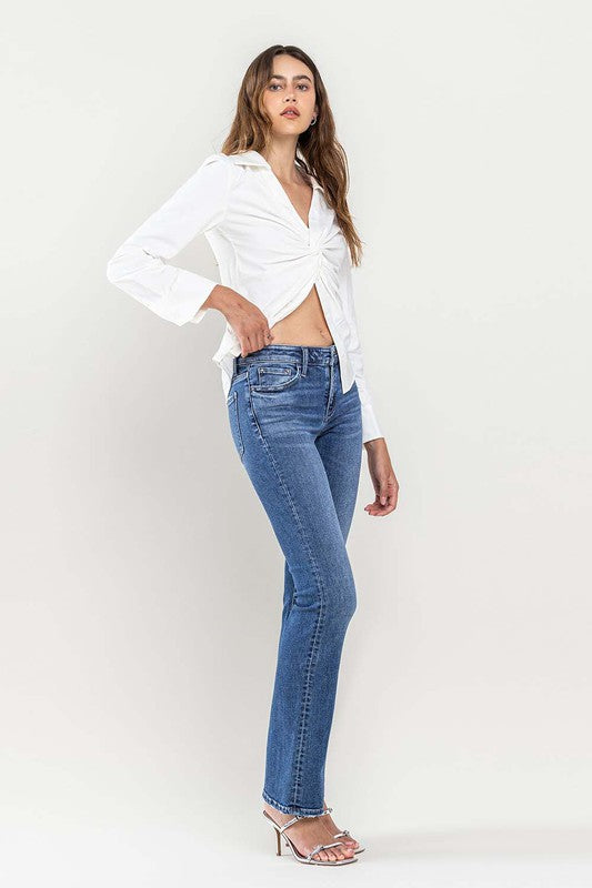 Low Rise Slim Bootcut Jeans - Premium  from Flying Monkey - Just $70! Shop now at Ida Louise Boutique