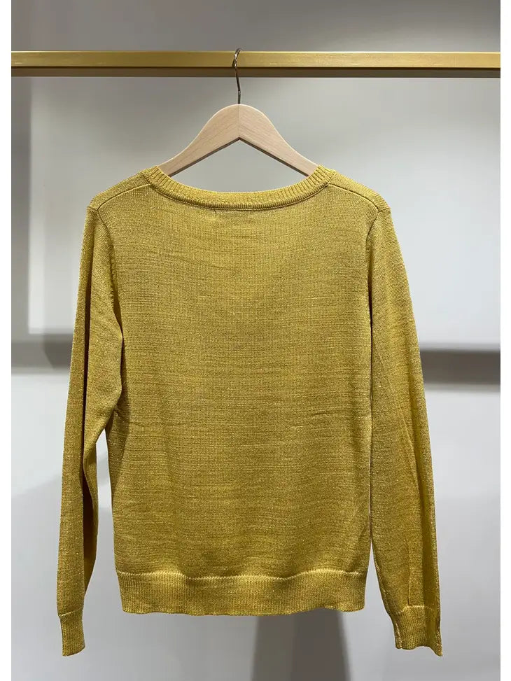 Lurex V-Neck One Size Sweater - Premium Apparel & Accessories from CHOKLATE PARIS - Just $40! Shop now at Ida Louise Boutique
