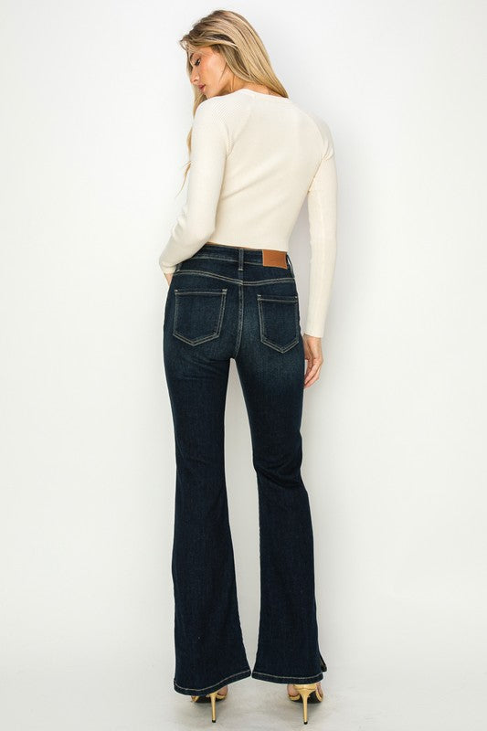 Artemis High Rise Flare Jeans with a Slit - Premium Jeans from Artemis Vintage - Just $76! Shop now at Ida Louise Boutique