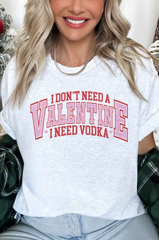 I Need Vodka- Valentine's Oversized Tee - Premium T-Shirt from ALPHIA - Just $36! Shop now at Ida Louise Boutique