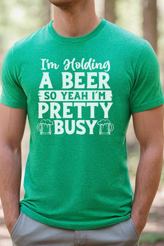 St Patricks Day Holding a Beer Tee