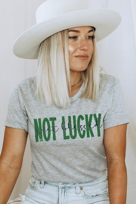 Not Lucky Just Blessed  Tee - Premium T-Shirt from Wildberry Waves - Just $31! Shop now at Ida Louise Boutique