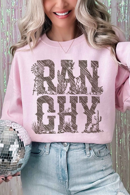 Ranchy Country Western Graphic Sweatshirt - Premium Sweatshirt from ALPHIA - Just $53! Shop now at Ida Louise Boutique