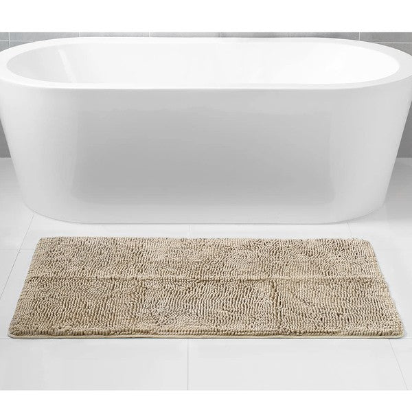 Taupe Chenille Bath Mat Soft Bathroom Rug - Premium Bathroom Rug from Home Mart Goods - Just $30! Shop now at Ida Louise Boutique