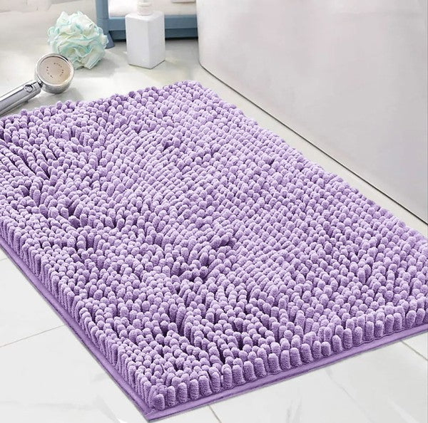 Violet Chenille Bath Mat Soft Bathroom Rug - Premium Bathroom Rug from Home Mart Goods - Just $30! Shop now at Ida Louise Boutique