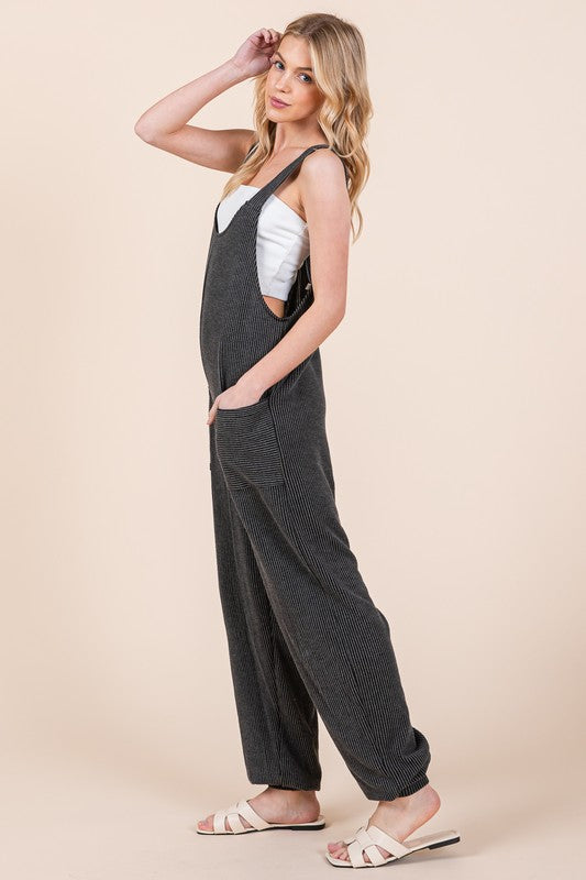 Textured Rib Overalls - Premium  from Orange Farm Clothing - Just $60! Shop now at Ida Louise Boutique