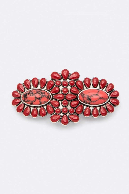 Stone Iconic Beret Hair Clip in Red or White - Premium Hair clip from LA Jewelry Plaza - Just $28! Shop now at Ida Louise Boutique