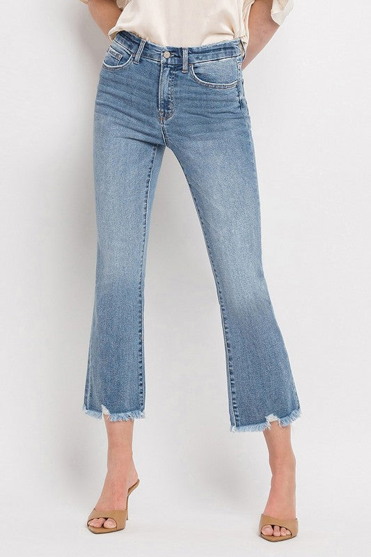 Vervet High Rise Crop Flare Jeans - Premium Jeans from VERVET by Flying Monkey - Just $70! Shop now at Ida Louise Boutique