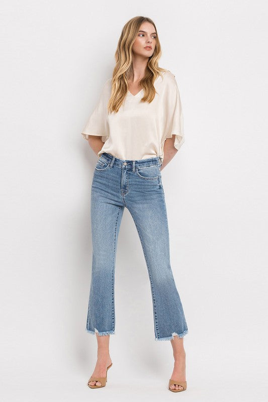 Vervet High Rise Crop Flare Jeans - Premium Jeans from VERVET by Flying Monkey - Just $70! Shop now at Ida Louise Boutique