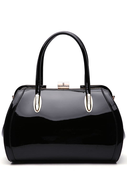 MKF Marlene Patent Satchel Handbag by Mia K - Premium Handbag from MKF Collection by Mia K - Just $87! Shop now at Ida Louise Boutique