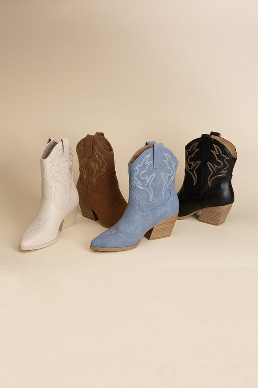 BLAZING - Western Ankle Heeled Booties - Premium Boots from Fortune Dynamic - Just $66! Shop now at Ida Louise Boutique