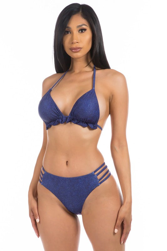 Denim Print Bikini - Premium Bikini from Mermaid Swimwear - Just $54! Shop now at Ida Louise Boutique