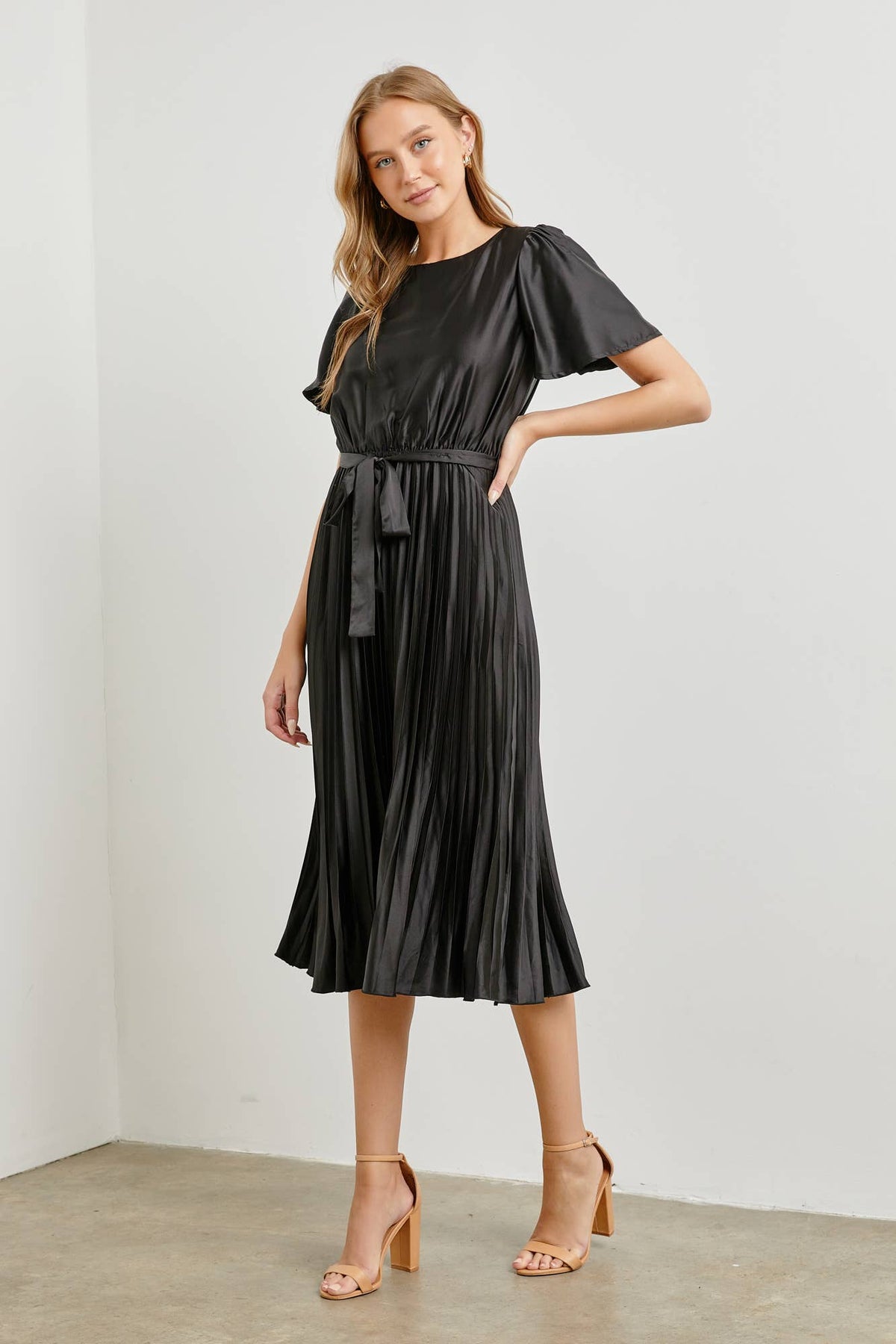Bianco Midi Black Tiered Dress - Premium Dresses from Polagram by Wellmade USA - Just $58! Shop now at Ida Louise Boutique