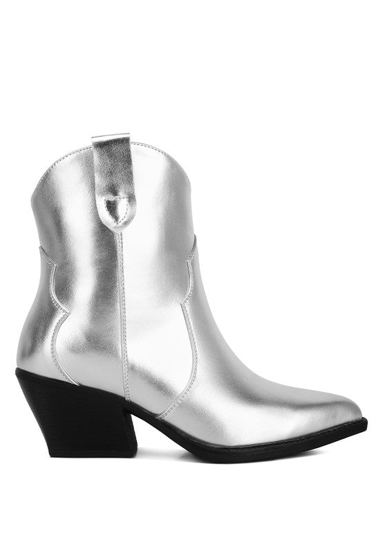 Wales Metallic Faux Leather Bootie - Premium Booties from Rag Company - Just $88! Shop now at Ida Louise Boutique