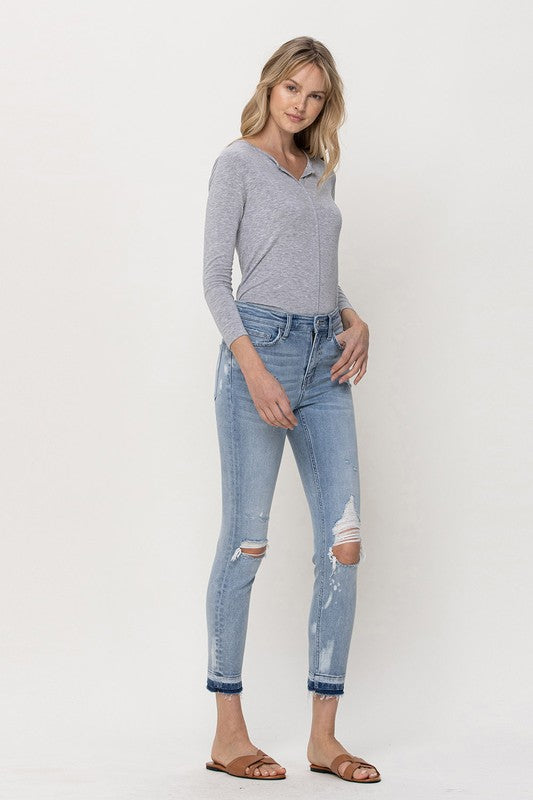 Vervet Mid Rise Crop Skinny - Premium Jeans from Flying Monkey - Just $74! Shop now at Ida Louise Boutique