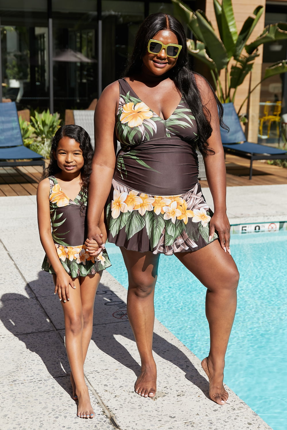 Marina West Swim Clear Waters Swim Dress in Aloha Brown - Premium Swimwear from Trendsi - Just $37! Shop now at Ida Louise Boutique
