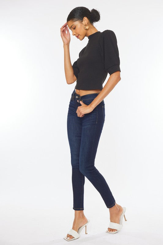Kancan Mid Rise Basic Super Skinny Jeans - Premium Jeans from Kan Can USA - Just $68! Shop now at Ida Louise Boutique