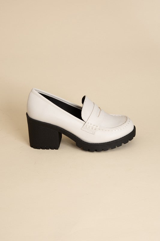 KINDER Loafer with Block Heel - Premium Loafers from Fortune Dynamic - Just $58! Shop now at Ida Louise Boutique