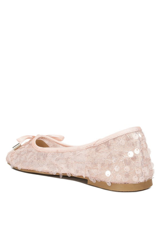 Lysander Sequin Embellished Sheer Ballet Flats - Premium Flats from Rag Company - Just $52! Shop now at Ida Louise Boutique