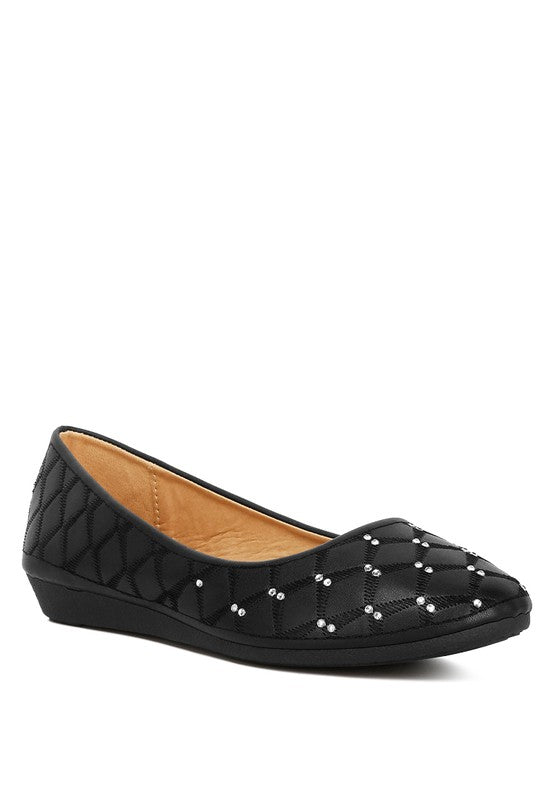 Gia Rhinestone Embellished Women's Ballerina Flats - Premium Flats from Rag Company - Just $52! Shop now at Ida Louise Boutique