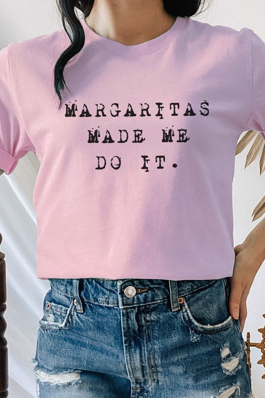 Margaritas Made Me Do It Party Graphic Tee - Premium T-Shirt from Kissed Apparel - Just $34! Shop now at Ida Louise Boutique