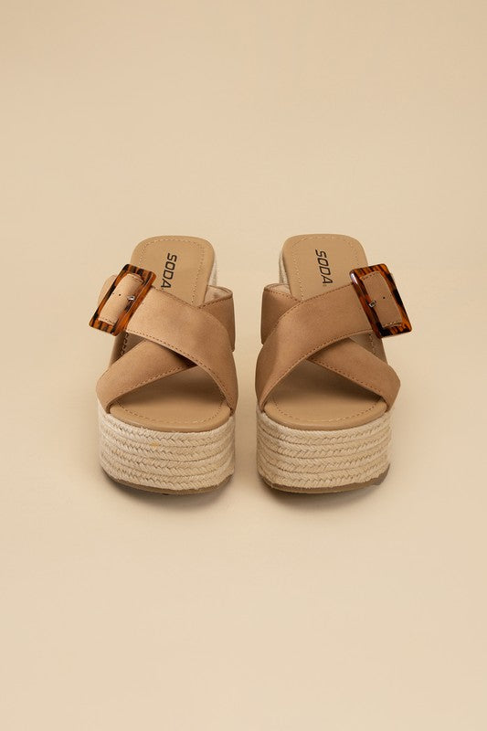 Manta Espadrille Platform Slides Sandals - Premium  from Fortune Dynamic - Just $52! Shop now at Ida Louise Boutique