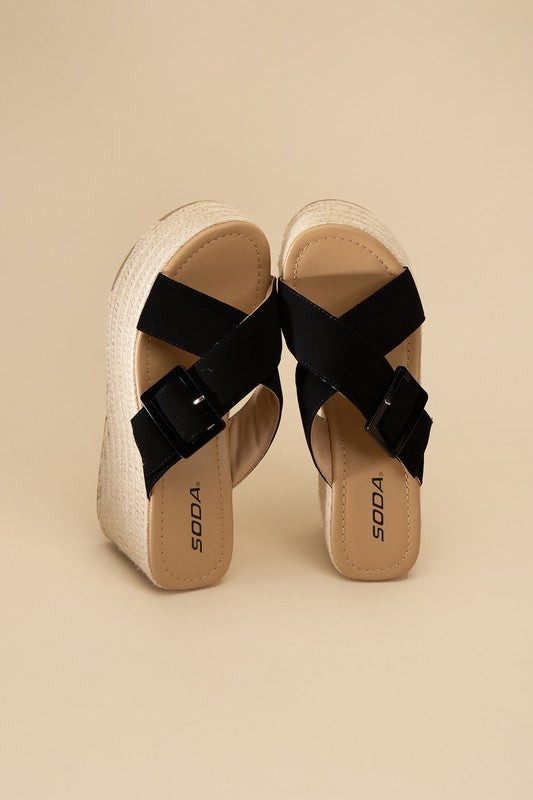 Manta Espadrille Platform Slides Sandals - Premium  from Fortune Dynamic - Just $52! Shop now at Ida Louise Boutique