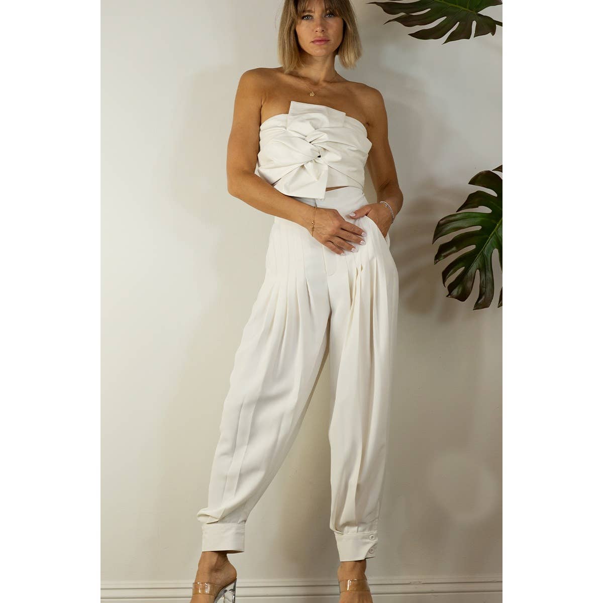 Pleated Joggers High Waist Pants - Premium Pants from Mulla - Just $40! Shop now at Ida Louise Boutique